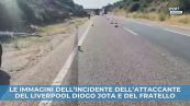 Le immagini dell'incidente di Diogo Jota
