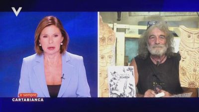 Bianca Berlinguer e Mauro Corona