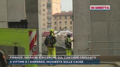 Firenze, indagini e ricerche sul cantiere crollato