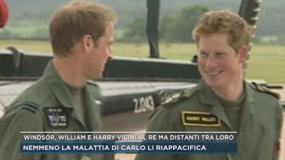Windsor, William e Harry vicini al Re ma distanti tra loro