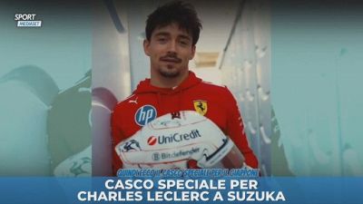 Leclerc svela il casco speciale per 150° GP in Formula 1: "Lo adoro"