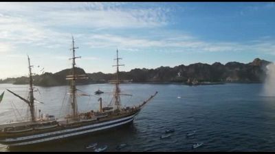 La nave Amerigo Vespucci in tour: 34mila visitatori, l'arrivo in Oman
