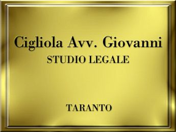 CIGLIOLA AVV. GIOVANNI STUDIO LEGALE