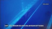 Le immagini esclusive del Bayesian sott'acqua