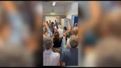La redazione di Report festeggia la nomina Claudia Di Pasquale