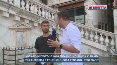 Nozze in Laguna per Bezos e Sanchez, la città si divide