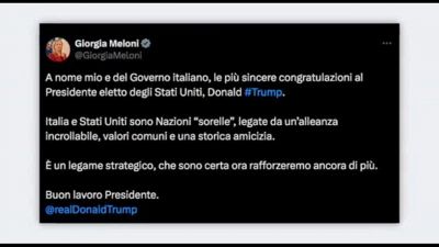 Meloni, Zelensky, Modi, i leader del mondo si congratulano con Trump