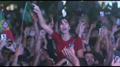 Lisbona, la festa dopo la vittoria del Portogallo in Nations League