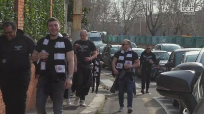 I tifosi dell'Eintracht invadono Roma