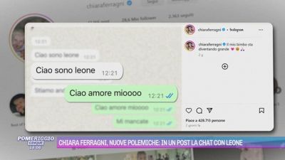 Chiara Ferragni, nuove polemiche: in un post la chat con Leone