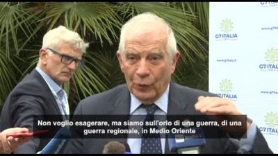 Borrell (Ue) a G7 Capri: "Siamo sull'orlo guerra in Medio Oriente"