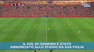 Gol di Osimhen annunciato allo stadio dalla figlia