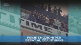 Depay: prima esultanza dalla tribuna con il Corinthians