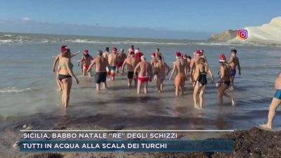 Sicilia, Babbo Natale "re " degli schizzi
