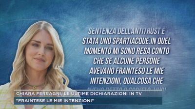 Chiara Ferragni, le ultime dichiarazioni in tv