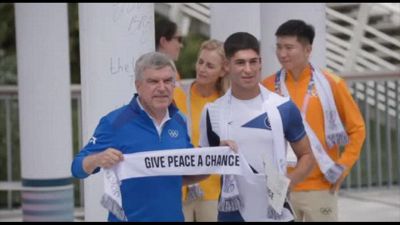 Parigi 2024: Thomas Bach inaugura il muro della Tregua Olimpica