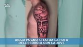 Diego Pugno si tatua la foto del suo esordio con la Juve