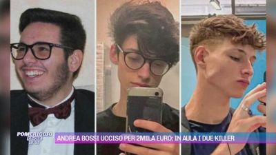 Andrea Bossi ucciso per 2mila euro: in aula i due killer