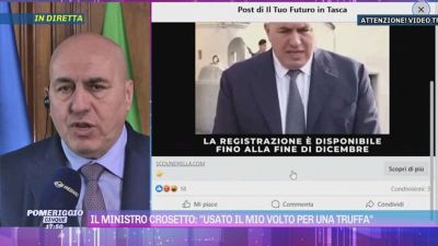 Il ministro Crosetto: "Usato il mio volto per una truffa"