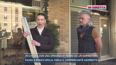 Picchiato con una spranga di ferro da un rapinatore