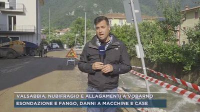 Vobarno, strade invade da fango e detriti