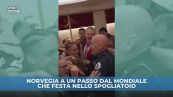 Norvegia, che festa in spogliatoio