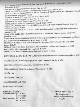 Trattoria Al Dosso - menu' 2