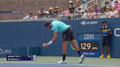 Us Open: Berrettini al secondo turno, battuto l'eterno Wawrinka