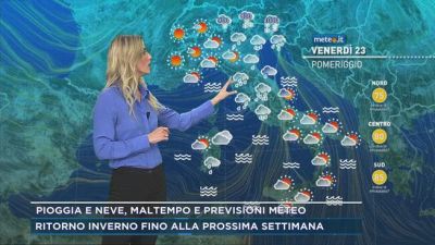 Pioggia e neve, maltempo e previsioni meteo