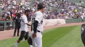 Bruno Fernandes gioca a baseball a Chicago