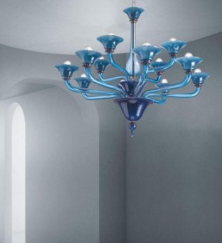 tedeschi illuminazione - lampadario blu