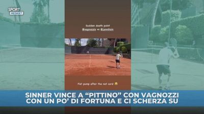 Sinner batte Vagnozzi e ci scherza su