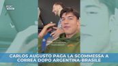 Carlos Augusto paga la scommessa a Correa dopo Argentina-Brasile