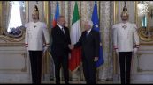 Mattarella riceve al Quirinale il presidente dell'Azerbaigian Aliyev