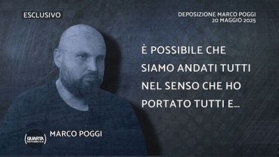L'audio della deposizione di Marco Poggi sull'impronta 33