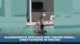 Allenamento speciale per l'Inghilterra… direttamente in piscina