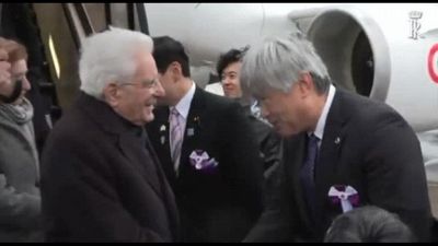Mattarella atterra a Tokyo, visita di una settimana in Giappone