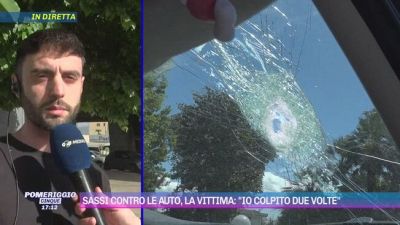 Sassi contro le auto, la vittima: "Io colpito due volte"
