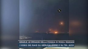 Israele, le immagini della pioggia di missili iraniani