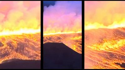 Nuove spettacolari immagini dell'eruzione di un vulcano islandese