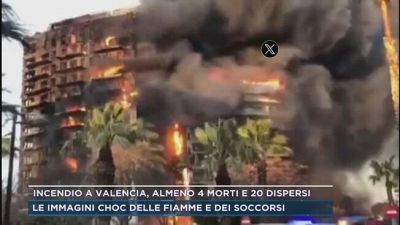 Incendio a Valencia, almeno 4 morti e 20 dispersi