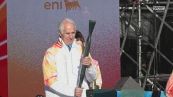 La partenza della fiaccola olimpica con Paltrinieri