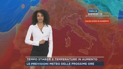 Tempo stabile e temperature in aumento