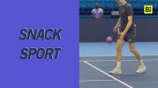 Sinner si scalda per le ATP Finals: partita di calcio-tennis a Torino