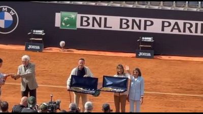 Filippo Volandri e Tathiana Garbin ricevono la Racchetta d'oro 2024
