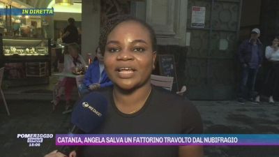 Catania, Angela salva un fattorino travolto dal nubifragio