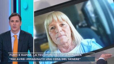Furti e rapine, la testimonianza di Emanuela