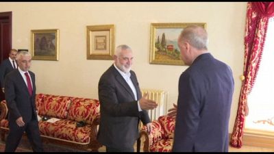 Il leader di Hamas, Ismail Haniyeh, ricevuto a Istanbul da Erdogan