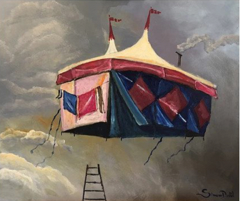 Simone David Artist acrilico su tela  "Il Circo Fantastico!