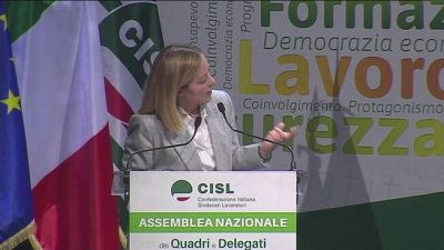 Meloni: "Lavoro e sindacati no a conflittualità"
